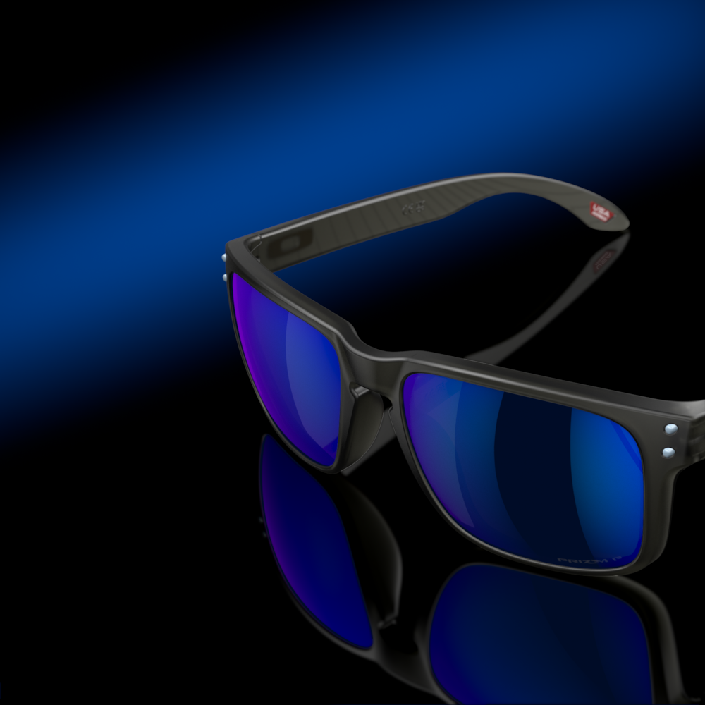 Päikeseprillid OAKLEY Holbrook Matte Grey Smoke Prizm Sapphire Polarized
