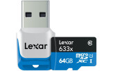 Lexar 633x 64GB class 10 UHS1 microSD kaart + USB adapter