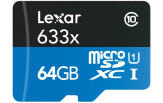 Lexar 633x 64GB class 10 UHS1 microSD kaart + USB adapter