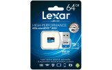 Lexar 633x 64GB class 10 UHS1 microSD kaart + USB adapter