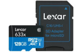 Lexar 633x 128GB class 10 UHS1 microSD kaart + SD adapter