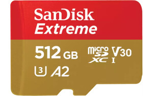 SanDisk microSDXC 512GB Extreme U3 A2 V30