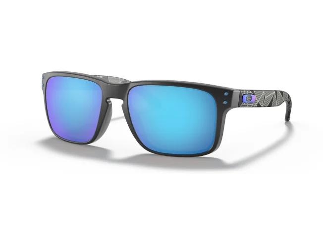 OAKLEY Holbrook Matte Black Prizmatic Prizm Sapphire Polarized