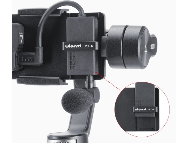 Ulanzi PT-6 Gopro Vlog Plate with Mic Adapter for 3 Axis Gimbal