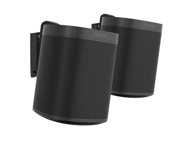 FLEXSON Wall Mount for Sonos One, One SL and Play:1 Pair - Black