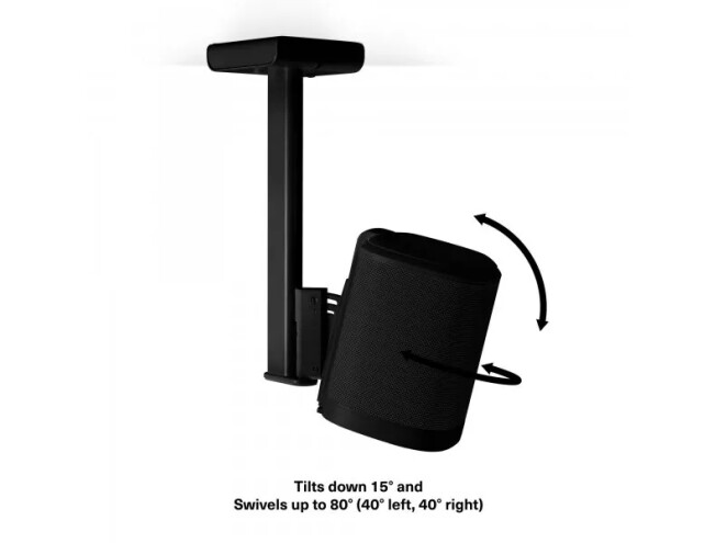 FLEXSON Ceiling Mount for Sonos One, One SL and Play:1 Black