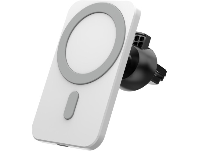 iPhone MagSafe juhtmevaba laadija ja telefonihoidik autosse valge