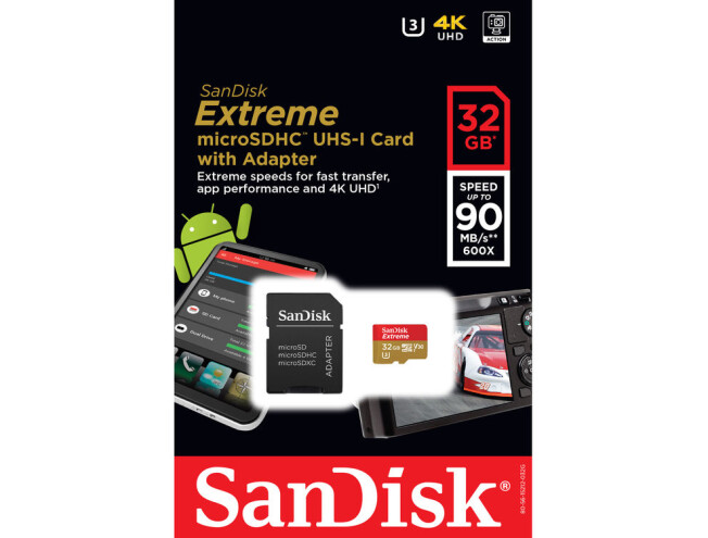 SanDisk microSDHC 32GB Extreme U3 C10 V30 U3 C10 V30