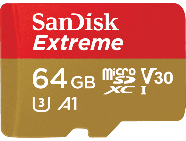 SanDisk Extreme 64GB microSD U3 C10 V30