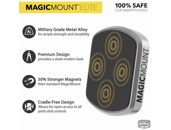 Scosche MagicMount Elite Double Pivot Magnetic Space Grey