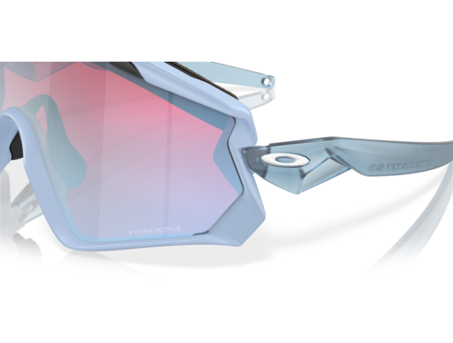 Päikeseprillid OAKLEY Wind Jacket 2.0 Matte Transparent Stonewash Prizm Snow Sapphire