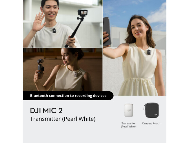 DJI Mic 2 Transmitter (Pearl White) Transmitter (Pearl White)