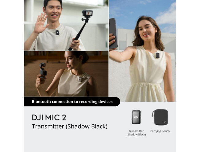 DJI Mic 2 Transmitter (Shadow Black) Transmitter (Shadow Black)