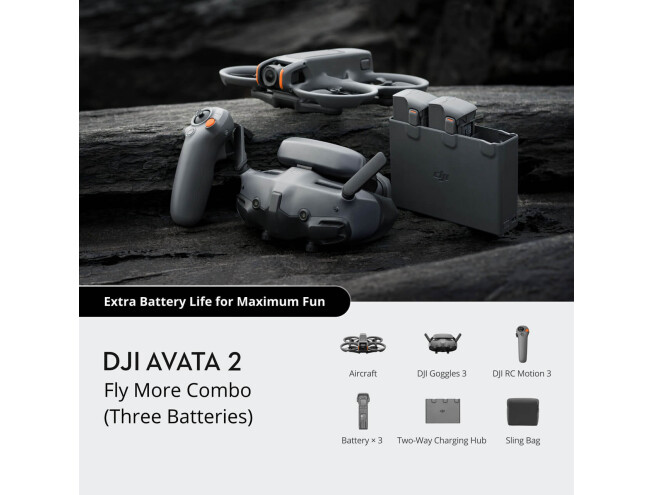 Droon DJI Avata 2 Fly More Combo (Kolm akut)