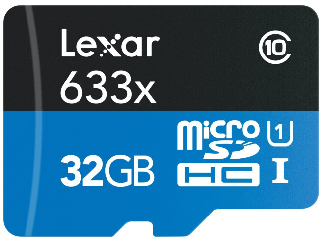 Lexar 633x 32GB microSD class 10 UHS1+ USB adapter