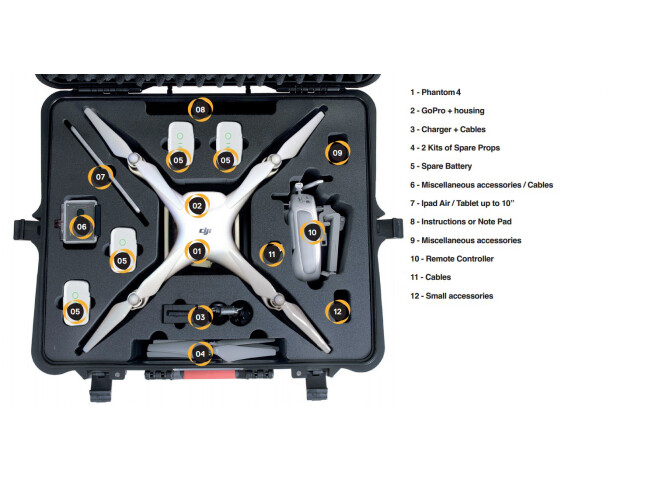 HPRC DJI Phantom 4 kohver ratastega PHA4-2700W-01