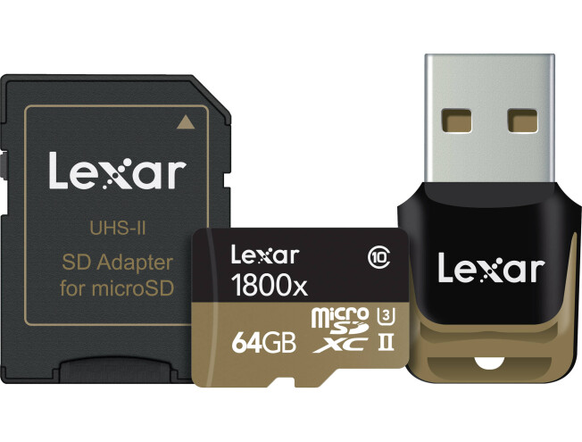 Lexar 1800x 64GB microSD UHS-II (U3)