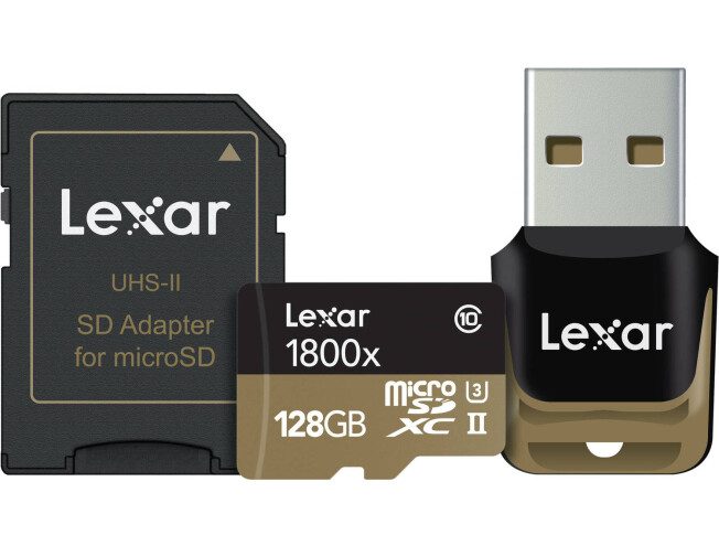 Lexar 1800x 128GB microSD UHS-II (U3)